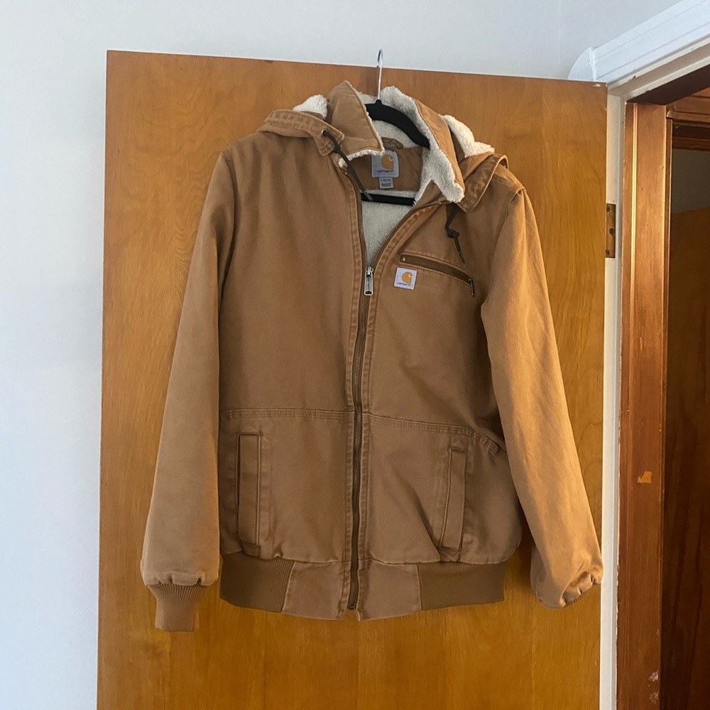 Women’s Loose Fit Washed Duck Sherpa Lined Jacket